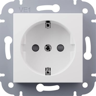 Elektromaterial Schutzkontakt-Steckdose Vilma Weiß Elektromaterial Schutzkontakt-Steckdose Vilma Weiß