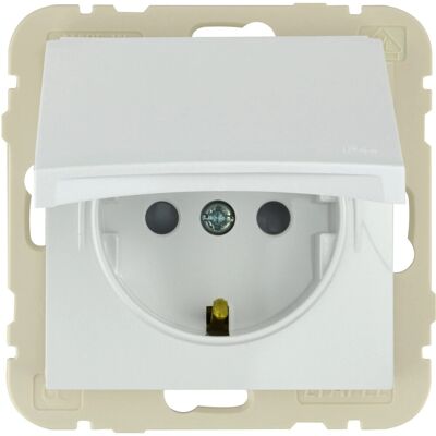 e2 elektro Unterputz-Steckdose Logus mit Klappdeckel IP44 e2 elektro Unterputz-Steckdose Logus mit Klappdeckel IP44