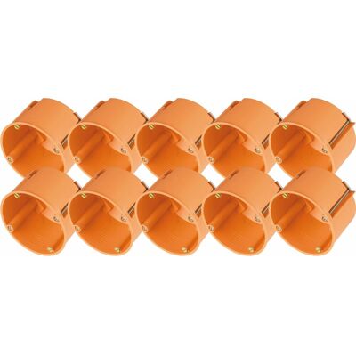 Hohlwanddose Ø 68 mm x 47 mm Orange IP30 10 Stück Hohlwanddose Ø 68 mm x 47 mm Orange IP30 10 Stück