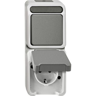 Merten AQUASTAR Kombination Schutzkontakt-Steckdose/Wechselschalter Merten AQUASTAR Kombination Schutzkontakt-Steckdose/Wechselschalter