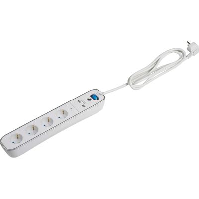 Tischsteckdosenleiste 4-fach mit USB-Anschluss Tischsteckdosenleiste 4-fach mit USB-Anschluss