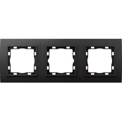 Elektromaterial Abdeckrahmen Vilma 3-fach Schwarz Elektromaterial Abdeckrahmen Vilma 3-fach Schwarz