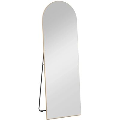 HOMCOM Ganzkörperspiegel MDF Glas 50L x 3,6B x 150H cm Gold HOMCOM Ganzkörperspiegel MDF Glas 50L x 3,6B x 150H cm Gold