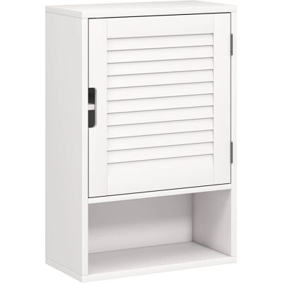 HOMCOM Hängeschrank MDF 40L x 20B x 60H cm Weiß HOMCOM Hängeschrank MDF 40L x 20B x 60H cm Weiß