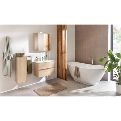 Fackelmann Spiegelschrank Compact Line 70 cm x 68 cm x 15,6 cm Eiche Fackelmann Spiegelschrank Compact Line 70 cm x 68 cm x 15,6 cm Eiche