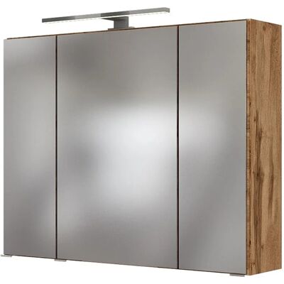 Held Möbel 3D-Spiegelschrank Bari 80 cm Wotaneiche Held Möbel 3D-Spiegelschrank Bari 80 cm Wotaneiche