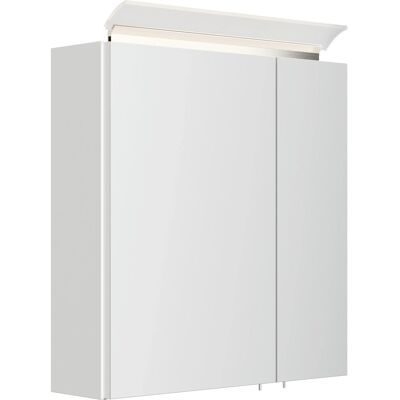 Posseik Spiegelschrank inkl. Design LED-Lampe u. Glasböden 60 cm Weiß Hochglanz Posseik Spiegelschrank inkl. Design LED-Lampe u. Glasböden 60 cm Weiß Hochglanz