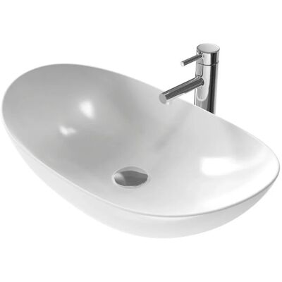 Emke - OvalCeramic Becken - Weiß - Glänzend - Waschbecken Emke - OvalCeramic Becken - Weiß - Glänzend - Waschbecken