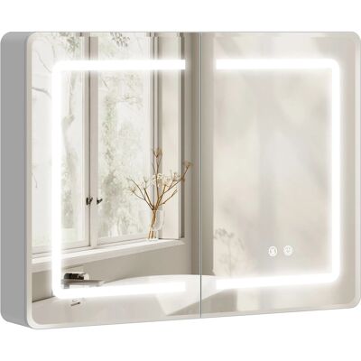HOMCOM-Spiegelschrank-80L x 13,5B x 60H cm HOMCOM-Spiegelschrank-80L x 13,5B x 60H cm