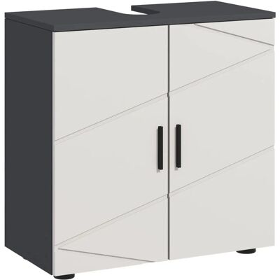 Kleankin Badezimmerschrank Spanplatte 60L x 30B x 60H cm Grau Kleankin Badezimmerschrank Spanplatte 60L x 30B x 60H cm Grau