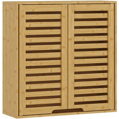 HOMCOM Wall Cabinet Bambus 60L x 20B x 60H cm Naturholz HOMCOM Wall Cabinet Bambus 60L x 20B x 60H cm Naturholz