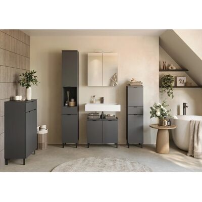 Germania Hochschrank Arcena 1393 Graphit 30 cm x 190 cm x 34 cm Germania Hochschrank Arcena 1393 Graphit 30 cm x 190 cm x 34 cm