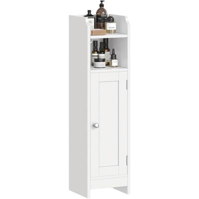 Songmics Badezimmerschrank Siren mit Schmaler Form Weiß Songmics Badezimmerschrank Siren mit Schmaler Form Weiß