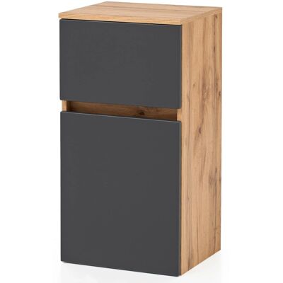 Held Möbel Unterschrank Salerno 40 cm matt Grau-Wotaneiche Held Möbel Unterschrank Salerno 40 cm matt Grau-Wotaneiche