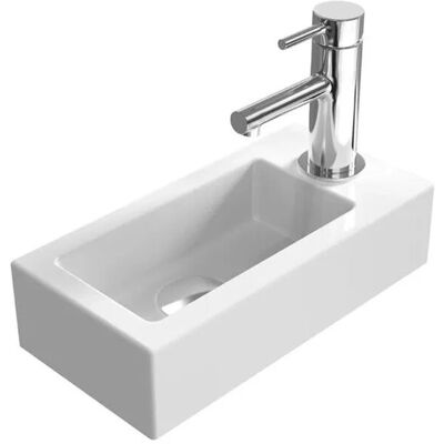 Emke Handwaschbecken Reckiger Waschbecken 36.5 × 9 × 18 cm Waschtisch mit Hahnloch Rechts Emke Handwaschbecken Reckiger Waschbecken 36.5 × 9 × 18 cm Waschtisch mit Hahnloch Rechts