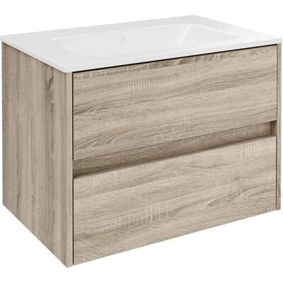 Fackelmann Waschtisch-Set Compact Line 2 Schub 71 cm Sonoma Eiche Fackelmann Waschtisch-Set Compact Line 2 Schub 71 cm Sonoma Eiche