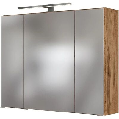Held Möbel 3D-Spiegelschrank Bari 80 cm Wotaneiche Held Möbel 3D-Spiegelschrank Bari 80 cm Wotaneiche
