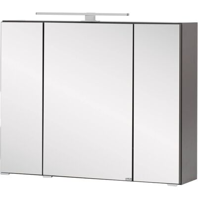 Held Möbel 3D-Spiegelschrank Salerno 80 cm Graphitgrau Held Möbel 3D-Spiegelschrank Salerno 80 cm Graphitgrau