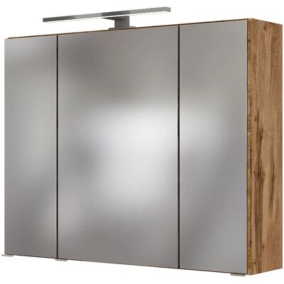 Held Möbel 3D-Spiegelschrank Pisa 80 cm Wotaneiche Held Möbel 3D-Spiegelschrank Pisa 80 cm Wotaneiche