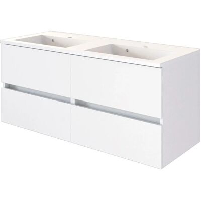 Held Möbel Doppelwaschtisch Verona 120 cm Weiß Matt mit Softclose Held Möbel Doppelwaschtisch Verona 120 cm Weiß Matt mit Softclose