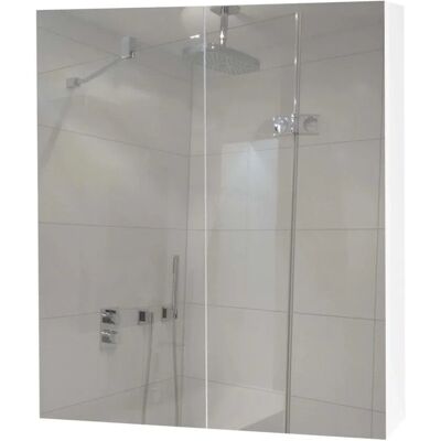 MCW Spiegelschrank B19b Weiß 2 Regalböden MCW Spiegelschrank B19b Weiß 2 Regalböden