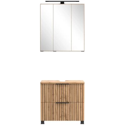 Held Möbel Unterbecken-Set 200 x 60 x 35 cm Wildeiche 2-tlg. Held Möbel Unterbecken-Set 200 x 60 x 35 cm Wildeiche 2-tlg.