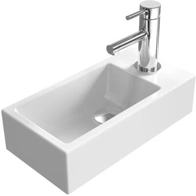 Emke Handwaschbecken Reckiger Waschbecken 40.5 × 10.5 × 20.5 cm Waschtisch mit Hahnloch Rechts Emke Handwaschbecken Reckiger Waschbecken 40.5 × 10.5 × 20.5 cm Waschtisch mit Hahnloch Rechts