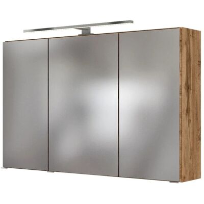 Held Möbel 3D-Spiegelschrank Bari 100 cm Wotaneiche Held Möbel 3D-Spiegelschrank Bari 100 cm Wotaneiche