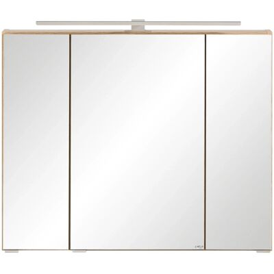 Held Möbel 3D-Spiegelschrank Ancona 80 cm Wotaneiche Held Möbel 3D-Spiegelschrank Ancona 80 cm Wotaneiche