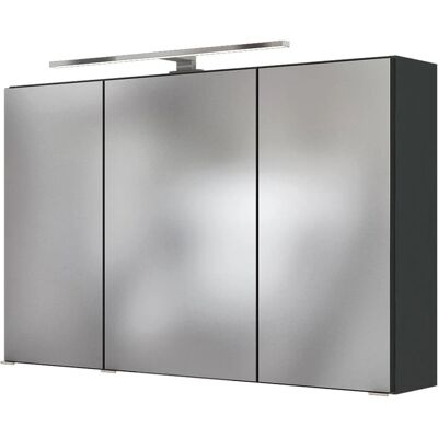 Held Möbel 3D-Spiegelschrank Bari 100 cm Graphitgrau Held Möbel 3D-Spiegelschrank Bari 100 cm Graphitgrau