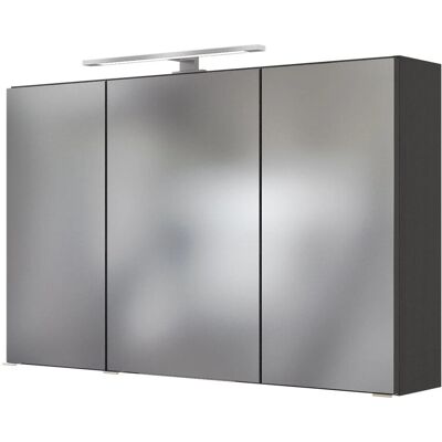Held Möbel 3D-Spiegelschrank Neapel 100 cm Graphitgrau Held Möbel 3D-Spiegelschrank Neapel 100 cm Graphitgrau