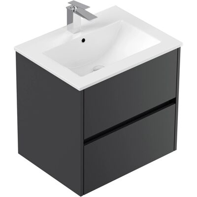 Posseik Badmöbel Limes und Waschtisch 2 Greifraum Auszüge 60 cm Grafit Posseik Badmöbel Limes und Waschtisch 2 Greifraum Auszüge 60 cm Grafit