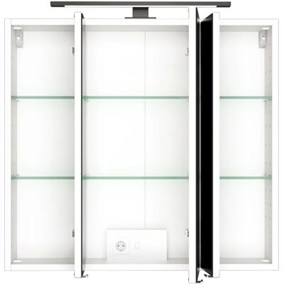 Held Möbel 3D-Spiegelschrank Rom 70 cm Weiß Held Möbel 3D-Spiegelschrank Rom 70 cm Weiß