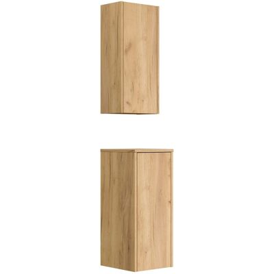 Posseik Badschrank-Set Limes Wandmontage 2-teilig Eiche Gold Posseik Badschrank-Set Limes Wandmontage 2-teilig Eiche Gold