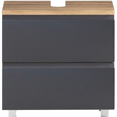 Held Möbel Unterbeckenschrank Ancona 60 cm matt Grau-Wotaneiche Held Möbel Unterbeckenschrank Ancona 60 cm matt Grau-Wotaneiche