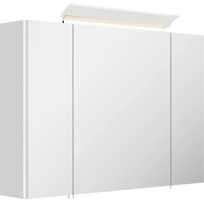 Posseik Spiegelschrank inkl. Design LED-Lampe u. Glasböden 90 cm Weiß Hochglanz Posseik Spiegelschrank inkl. Design LED-Lampe u. Glasböden 90 cm Weiß Hochglanz