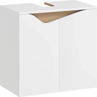 HOMCOM Waschbeckenunterschrank Spanplatte MDF 60L x 35B x 57,9H cm Weiß HOMCOM Waschbeckenunterschrank Spanplatte MDF 60L x 35B x 57,9H cm Weiß