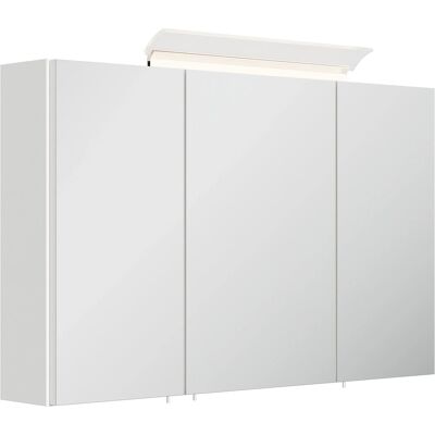 Posseik Spiegelschrank inkl. Design LED-Lampe u. Glasböden 100 cm Weiß Hochglanz Posseik Spiegelschrank inkl. Design LED-Lampe u. Glasböden 100 cm Weiß Hochglanz
