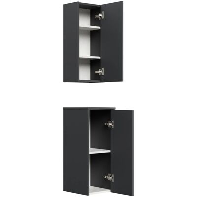 Posseik Badschrank-Set Limes Wandmontage 2-teilig Grafit Posseik Badschrank-Set Limes Wandmontage 2-teilig Grafit