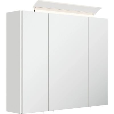 Posseik Spiegelschrank inkl. Design LED-Lampe u. Glasböden 75 cm Weiß Hochglanz Posseik Spiegelschrank inkl. Design LED-Lampe u. Glasböden 75 cm Weiß Hochglanz