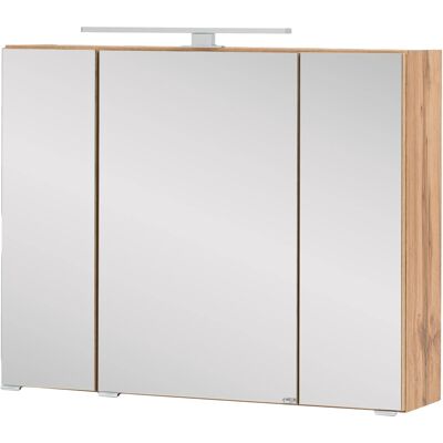 Held Möbel 3D-Spiegelschrank Salerno 80 cm Wotaneiche Held Möbel 3D-Spiegelschrank Salerno 80 cm Wotaneiche