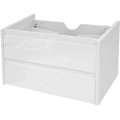 Marke Unbekannt MCW-B19 Badezimmermöbel - Soft-Close - Wandmontage - Hochglanz - 2 Schubladen Marke Unbekannt MCW-B19 Badezimmermöbel - Soft-Close - Wandmontage - Hochglanz - 2 Schubladen