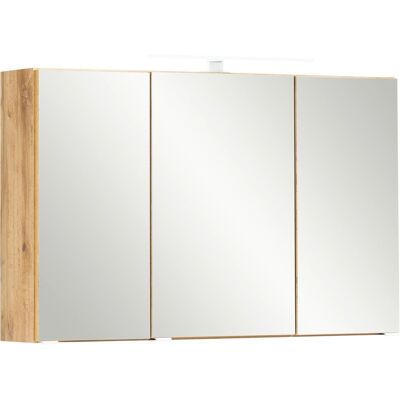 Held Möbel 3D-Spiegelschrank Trient 100 cm Wotaneiche Held Möbel 3D-Spiegelschrank Trient 100 cm Wotaneiche