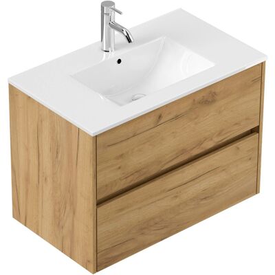 Posseik Badmöbel Limes und Waschtisch 2 Greifraum Auszüge 80 cm Eiche Gold Posseik Badmöbel Limes und Waschtisch 2 Greifraum Auszüge 80 cm Eiche Gold