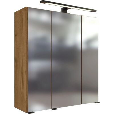 Held Möbel 3D-Spiegelschrank Florenz 60 cm Wotaneiche Held Möbel 3D-Spiegelschrank Florenz 60 cm Wotaneiche