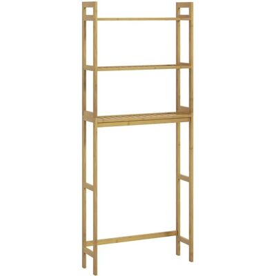 Kleankin Toilettenregal Bambus Naturholz 68L x 20B x 165H cm Kleankin Toilettenregal Bambus Naturholz 68L x 20B x 165H cm