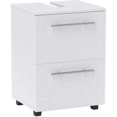 HOMCOM Waschbeckenunterschrank Spanplatte 41,5L x 35,5B x 59H cm Weiß HOMCOM Waschbeckenunterschrank Spanplatte 41,5L x 35,5B x 59H cm Weiß