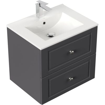 Posseik Waschbeckenunterschrank Cottage Anthrazit 62 cm Posseik Waschbeckenunterschrank Cottage Anthrazit 62 cm