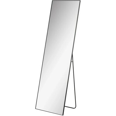 HOMCOM Ganzkörperspiegel Aluminium-Legierung Glas 50L x 2B x 161,5H cm Schwarz HOMCOM Ganzkörperspiegel Aluminium-Legierung Glas 50L x 2B x 161,5H cm Schwarz