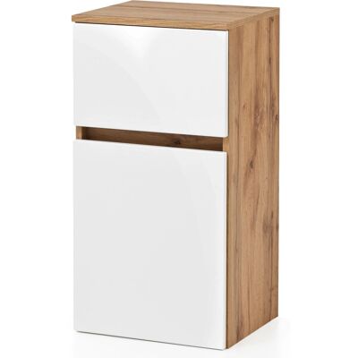 Held Möbel Unterschrank Salerno 40 cm matt Weiß-Wotaneiche Held Möbel Unterschrank Salerno 40 cm matt Weiß-Wotaneiche